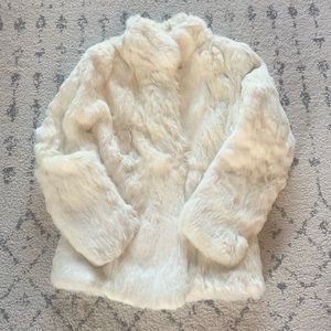 Vintage genuine rabbit fur coat size small